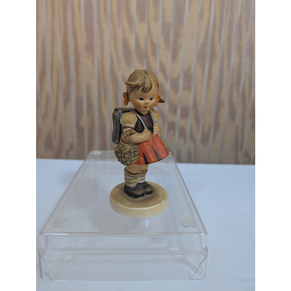 Hummel Figurine Girl with Basket and Backpack - Small chip - SEE PHOTOS